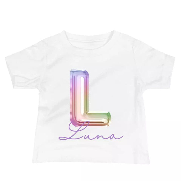 Custom Foil Balloon Rainbow Alphabet T-Shirt – ART-TSH004 - ARTFULANE