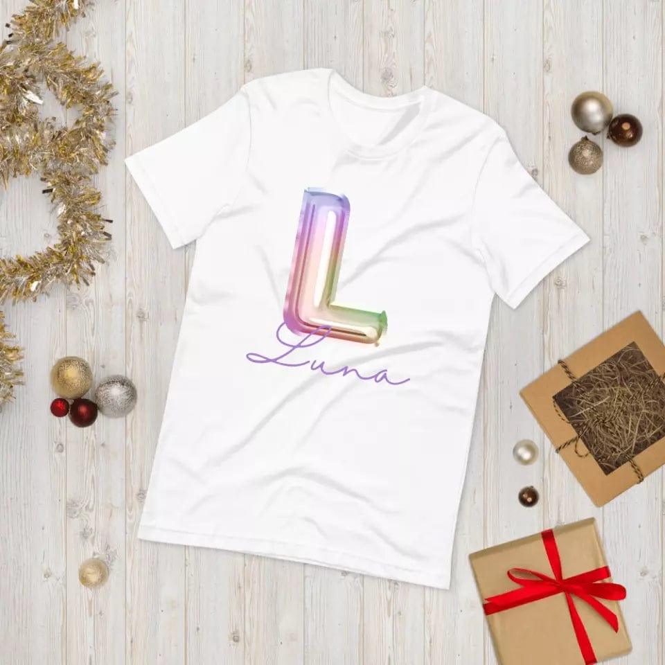 Custom Foil Balloon Rainbow Alphabet T-Shirt – ART-TSH004 - ARTFULANE