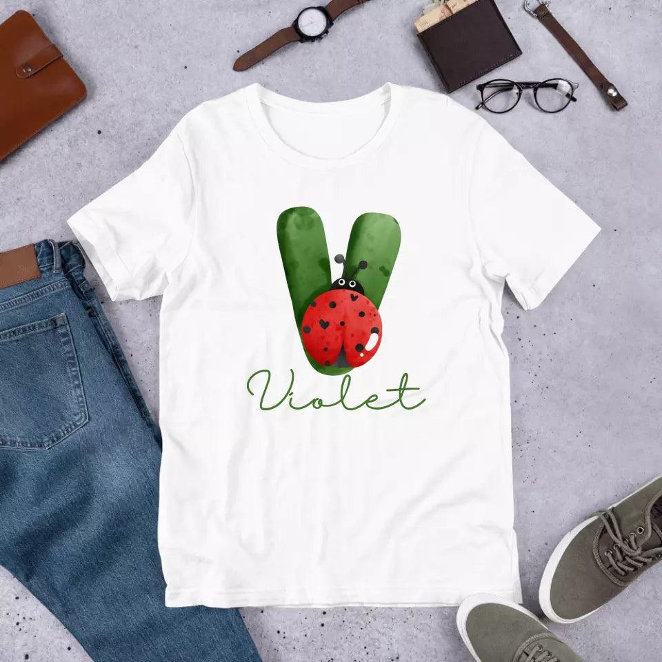 Custom Red Ladybug Alphabet T-Shirt – ART-TSH007 - ARTFULANE