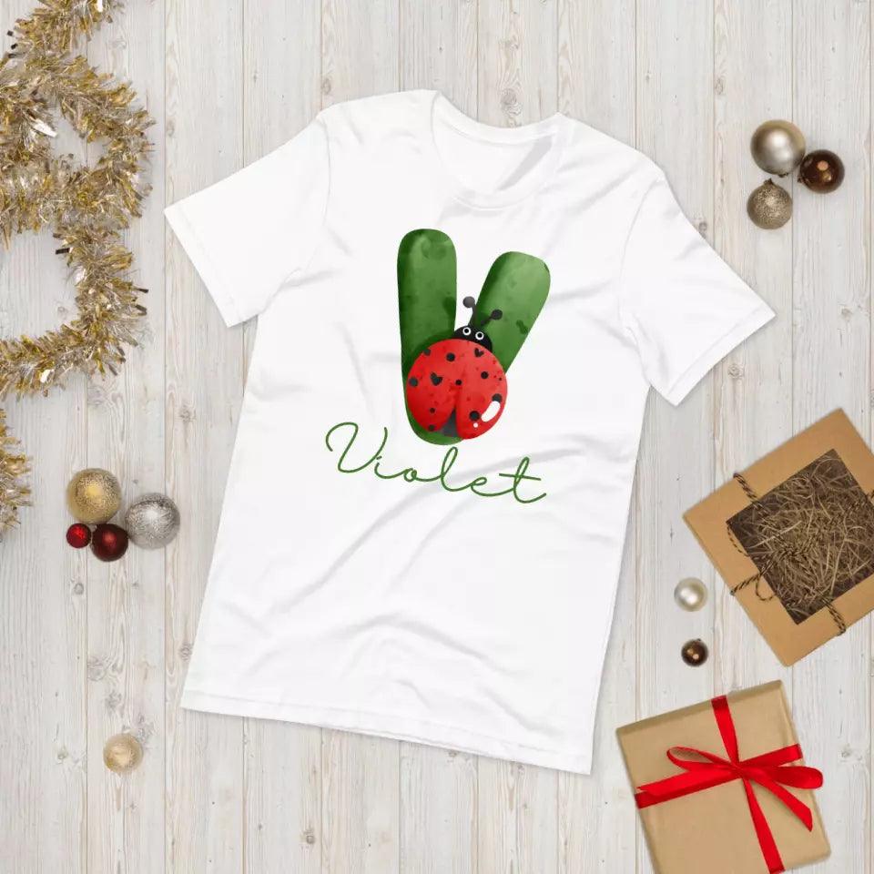 Custom Red Ladybug Alphabet T-Shirt – ART-TSH007 - ARTFULANE