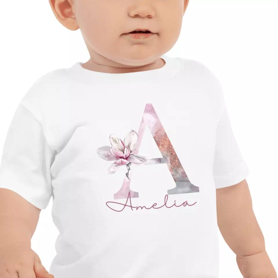 Custom Elegant Leaves Alphabet T-Shirt – ART-TSH009 - ARTFULANE