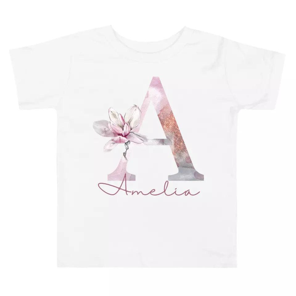 Custom Elegant Leaves Alphabet T-Shirt – ART-TSH009 - ARTFULANE