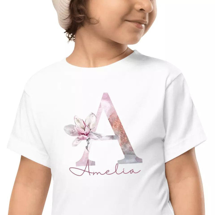 Custom Elegant Leaves Alphabet T-Shirt – ART-TSH009 - ARTFULANE