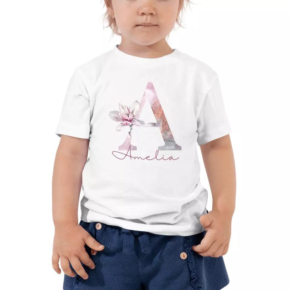 Custom Elegant Leaves Alphabet T-Shirt – ART-TSH009 - ARTFULANE