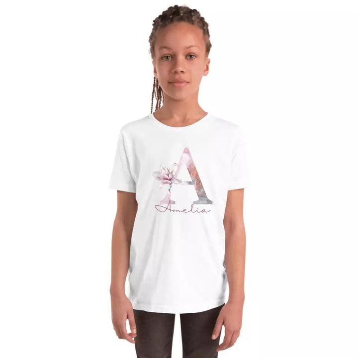 Custom Elegant Leaves Alphabet T-Shirt – ART-TSH009 - ARTFULANE