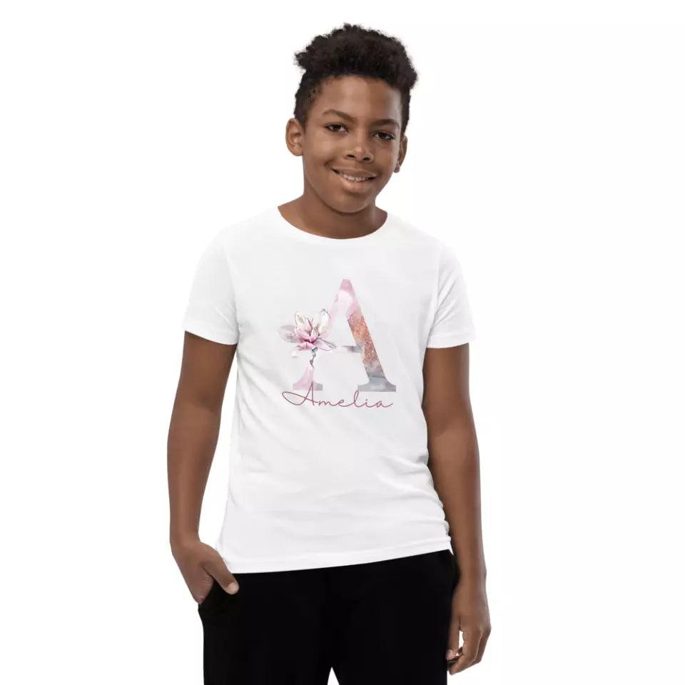 Custom Elegant Leaves Alphabet T-Shirt – ART-TSH009 - ARTFULANE