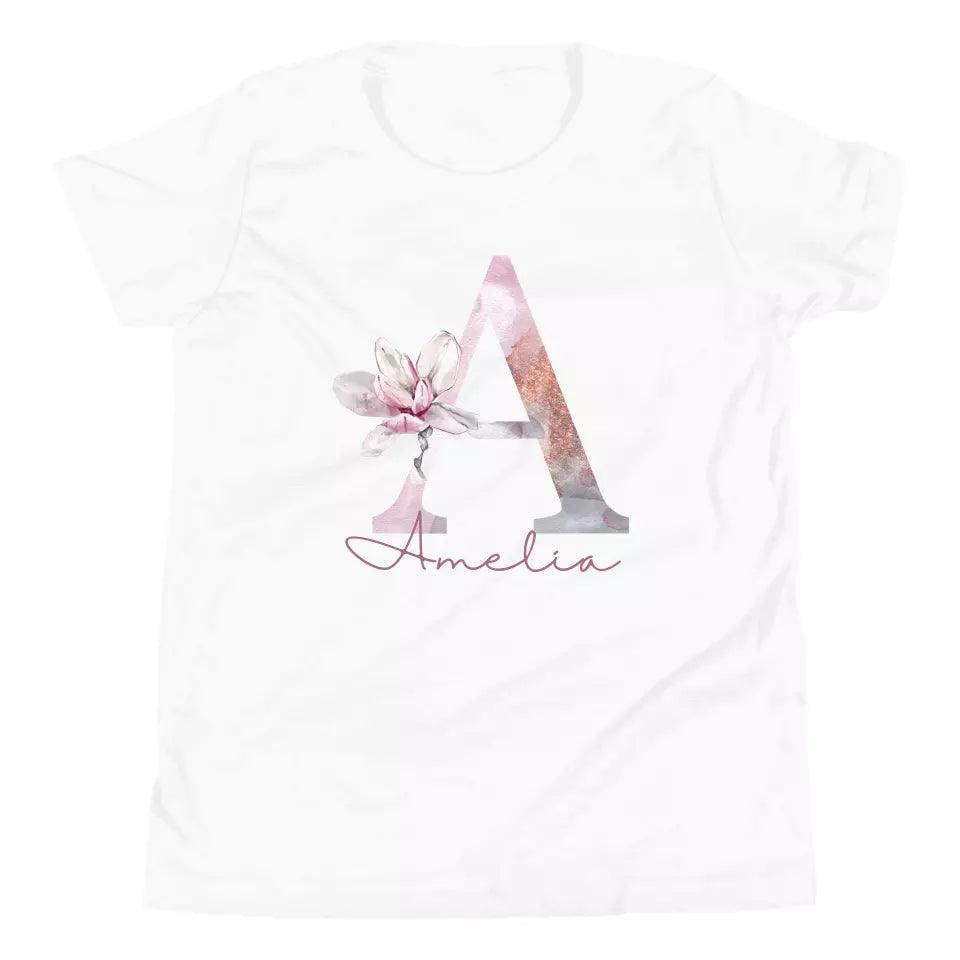 Custom Elegant Leaves Alphabet T-Shirt – ART-TSH009 - ARTFULANE