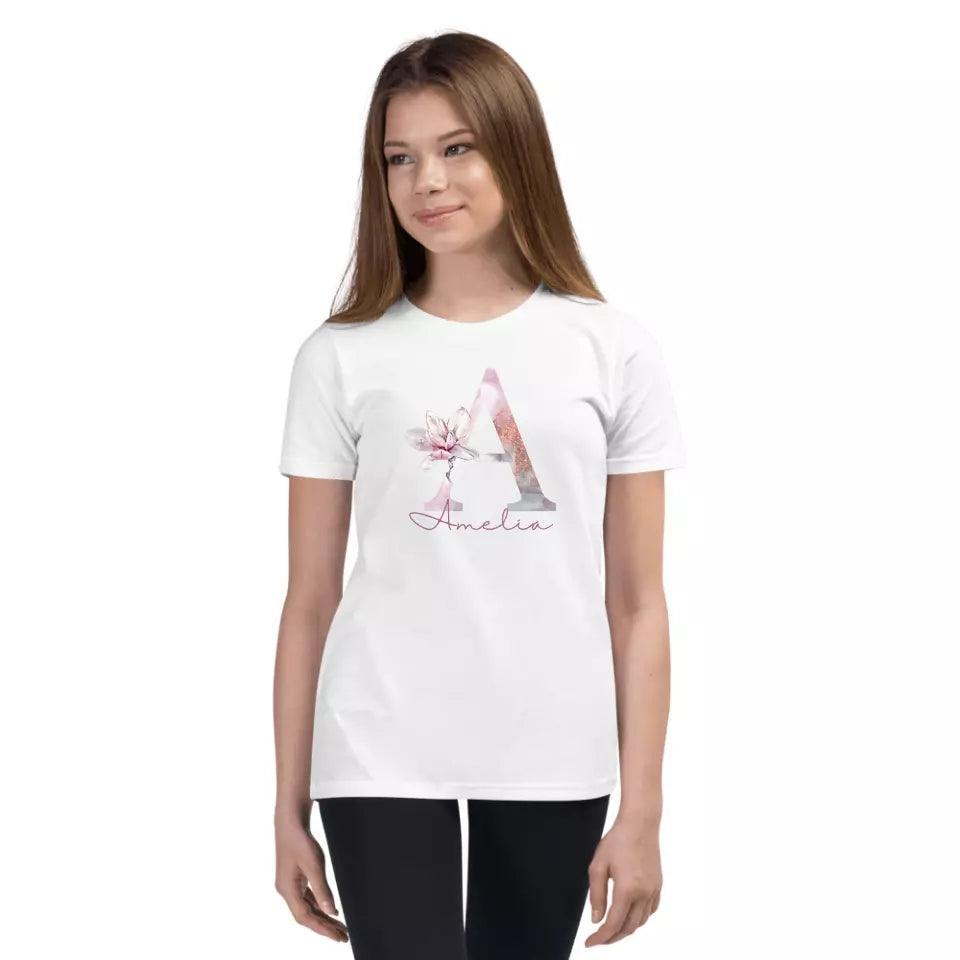 Custom Elegant Leaves Alphabet T-Shirt – ART-TSH009 - ARTFULANE