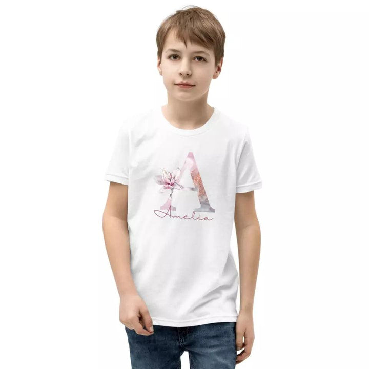 Custom Elegant Leaves Alphabet T-Shirt – ART-TSH009 - ARTFULANE