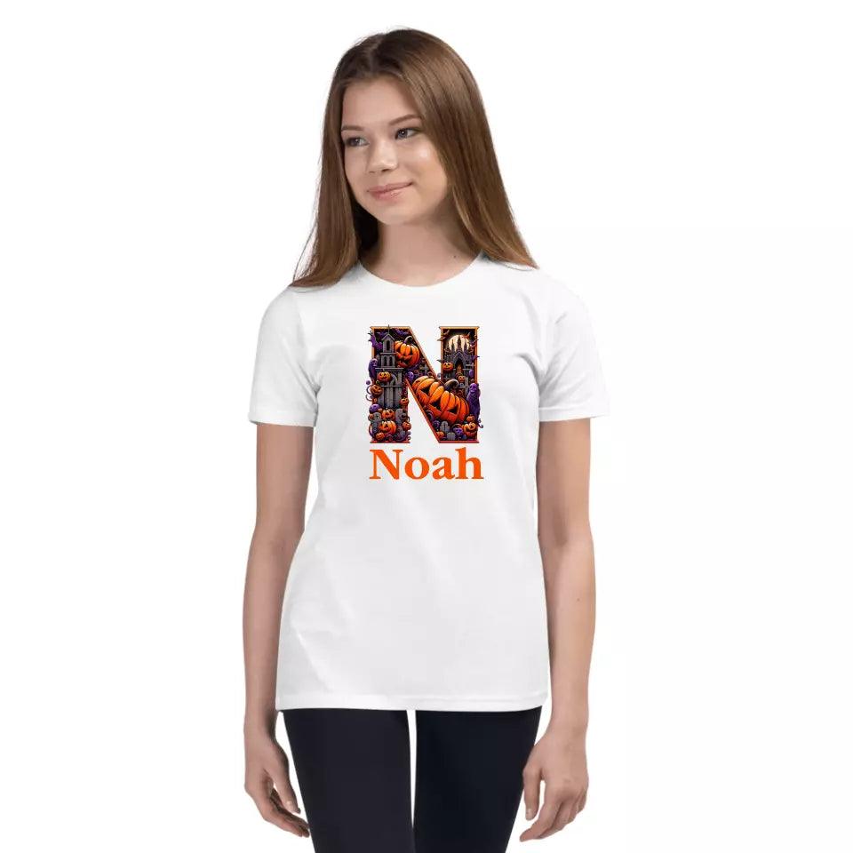 Custom Elegant Leaves Alphabet T-Shirt – ART-TSH010 - ARTFULANE