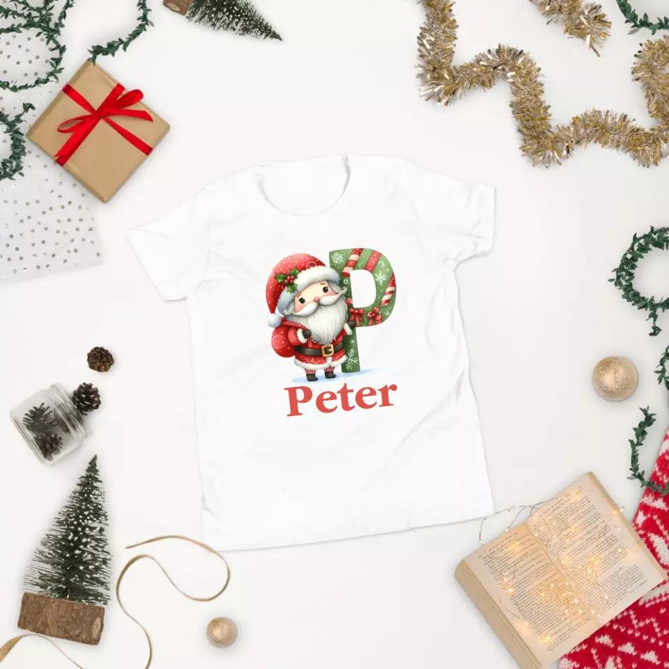 Custom Christmas Santa Alphabet T-Shirt – ART-TSH011 - ARTFULANE