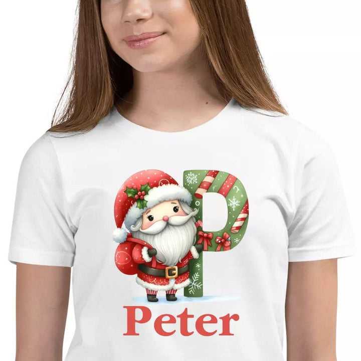 Custom Christmas Santa Alphabet T-Shirt – ART-TSH011 - ARTFULANE