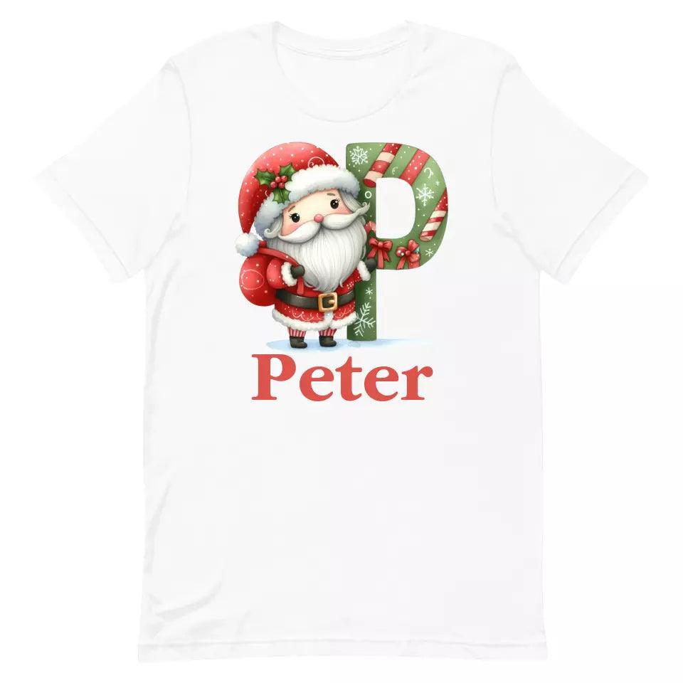 Custom Christmas Santa Alphabet T-Shirt – ART-TSH011 - ARTFULANE