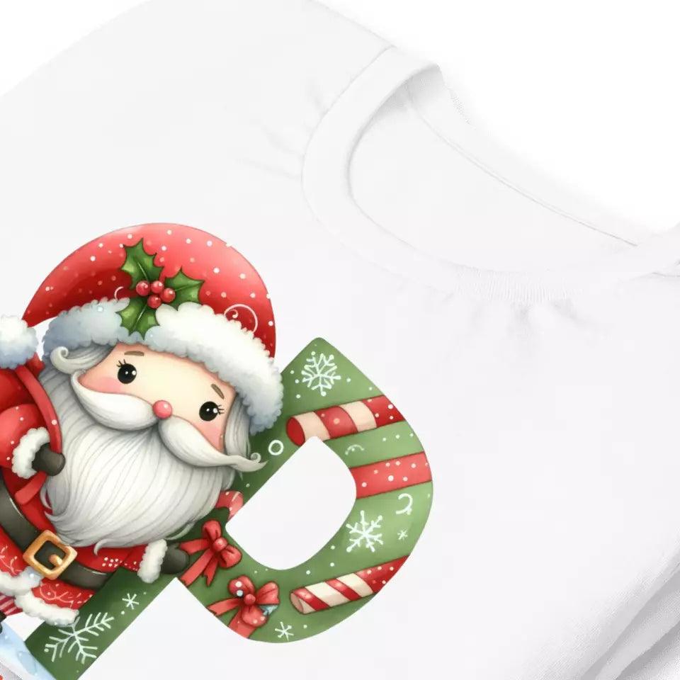 Custom Christmas Santa Alphabet T-Shirt – ART-TSH011 - ARTFULANE