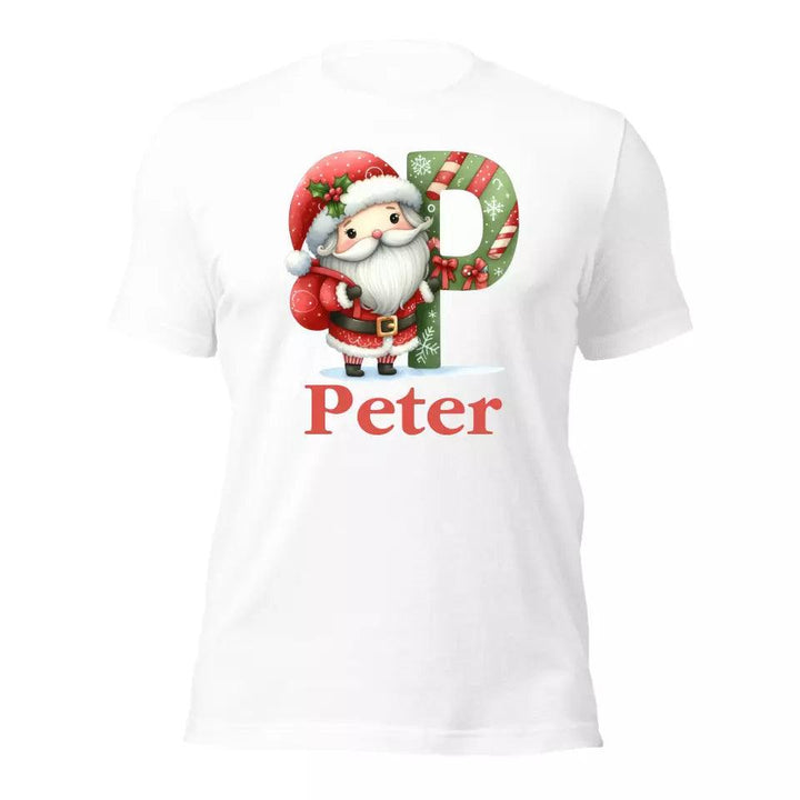 Custom Christmas Santa Alphabet T-Shirt – ART-TSH011 - ARTFULANE