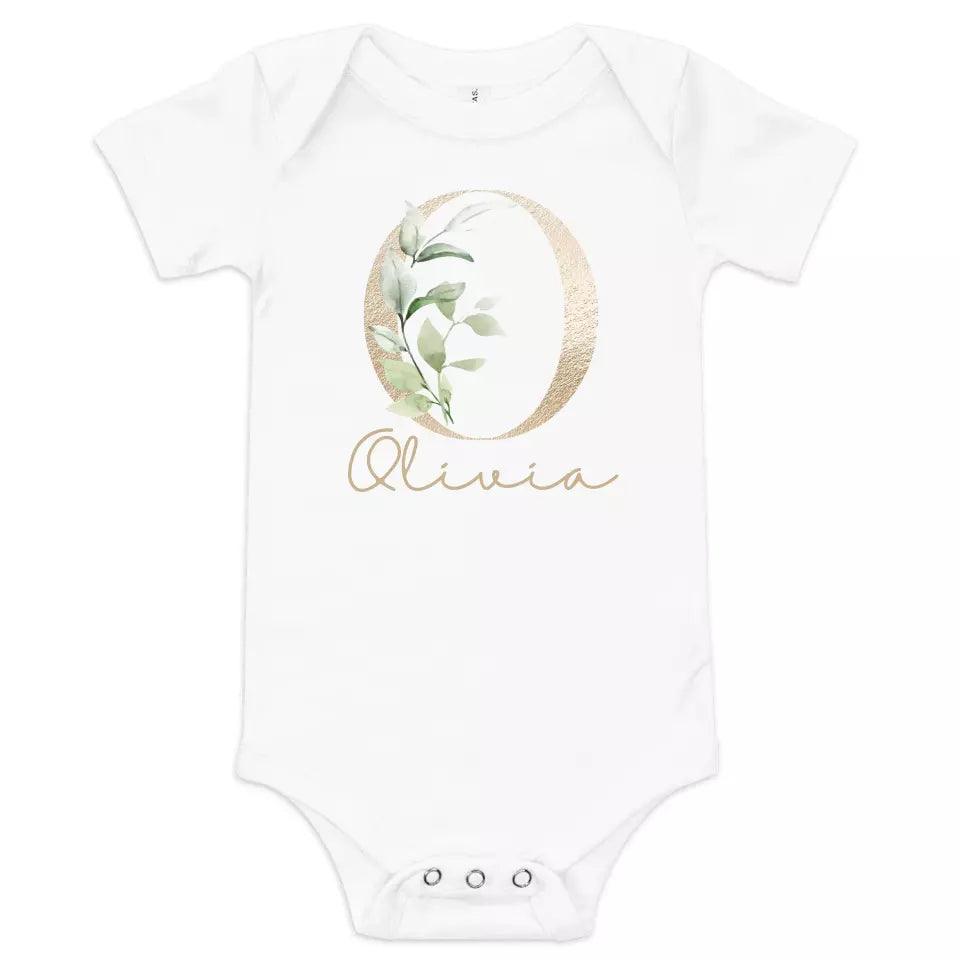 Custom Elegant Leaves Alphabet T-Shirt – ART-TSH013 - ARTFULANE