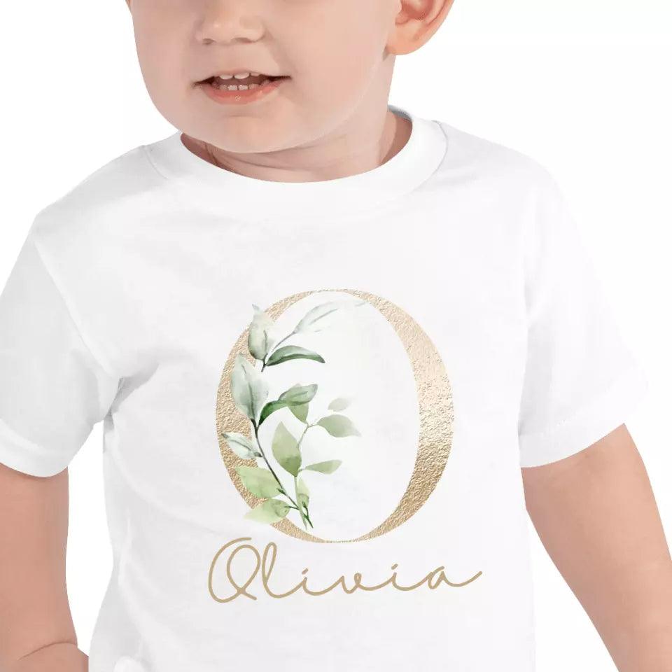 Custom Elegant Leaves Alphabet T-Shirt – ART-TSH013 - ARTFULANE