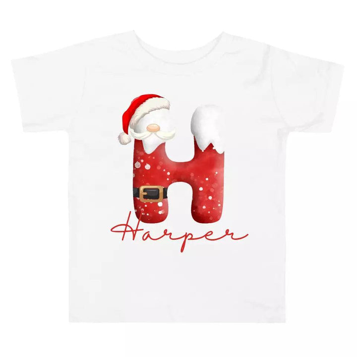 Custom Santa Suit Alphabet Christmas T-Shirt – ART-TSH016 - ARTFULANE