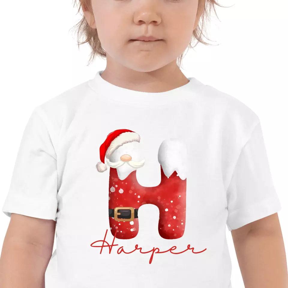 Custom Santa Suit Alphabet Christmas T-Shirt – ART-TSH016 - ARTFULANE