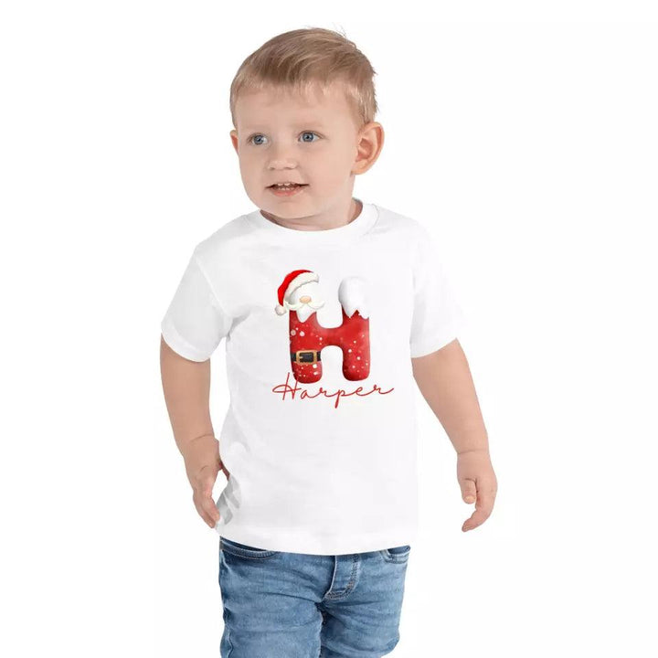 Custom Santa Suit Alphabet Christmas T-Shirt – ART-TSH016 - ARTFULANE