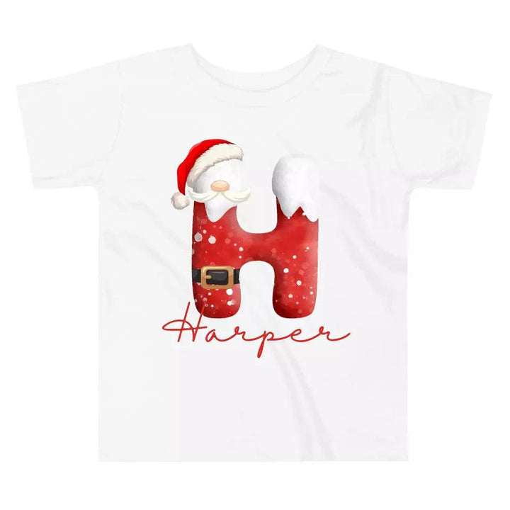 Custom Santa Suit Alphabet Christmas T-Shirt – ART-TSH016 - ARTFULANE