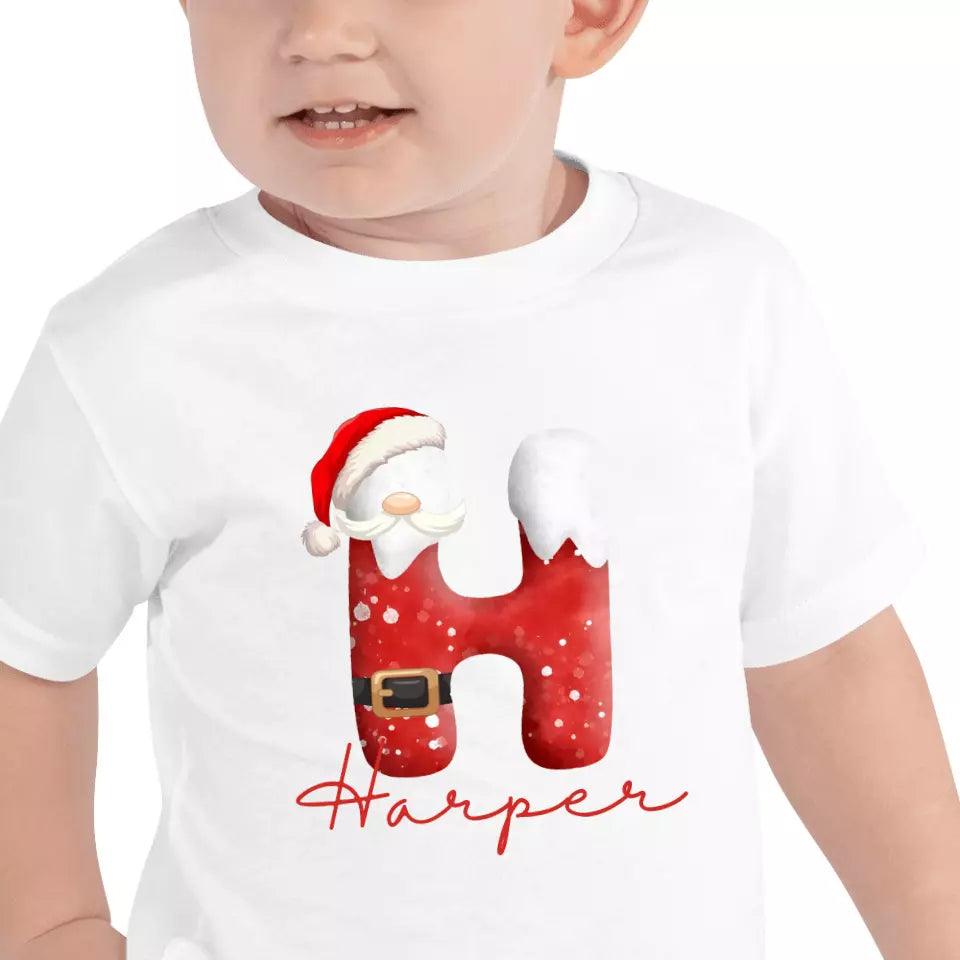 Custom Santa Suit Alphabet Christmas T-Shirt – ART-TSH016 - ARTFULANE