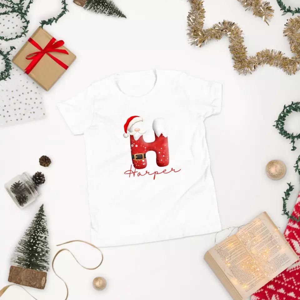 Custom Santa Suit Alphabet Christmas T-Shirt – ART-TSH016 - ARTFULANE