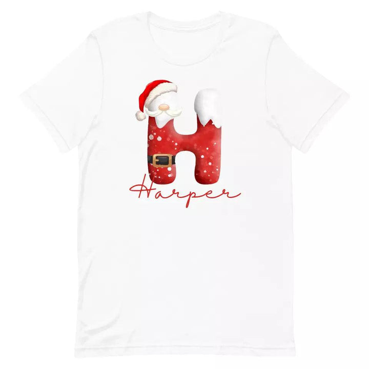 Custom Santa Suit Alphabet Christmas T-Shirt – ART-TSH016 - ARTFULANE