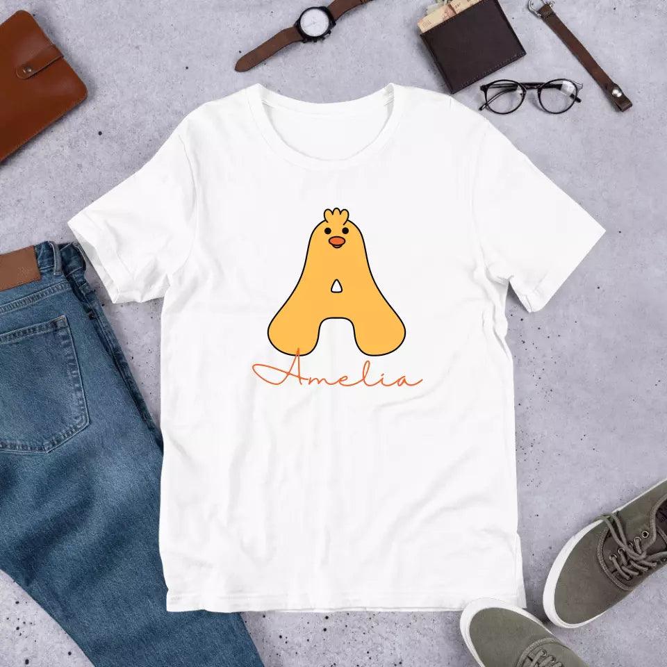 Custom Yellow Duck Alphabet T-Shirt – ART-TSH020 - ARTFULANE