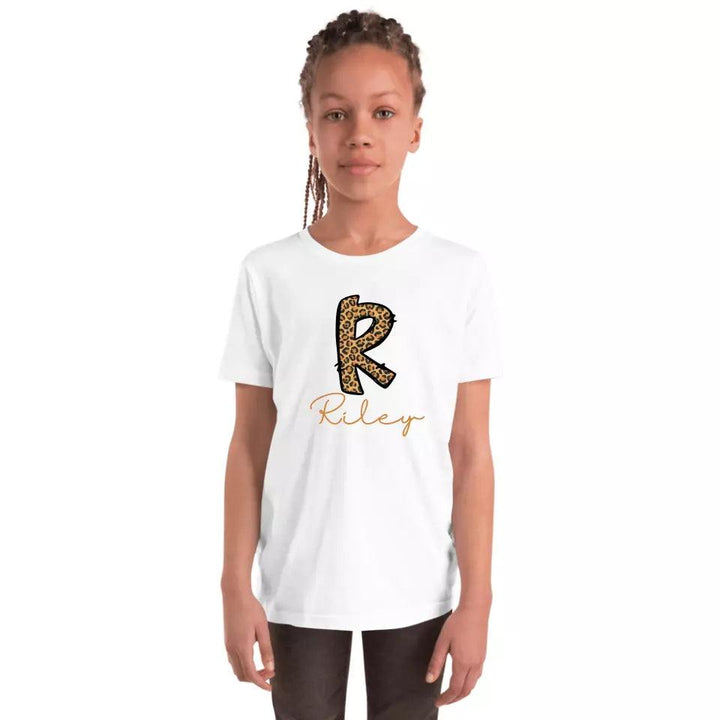 Custom Cheetah Pattern Alphabet T-Shirt – ART-TSH021 - ARTFULANE