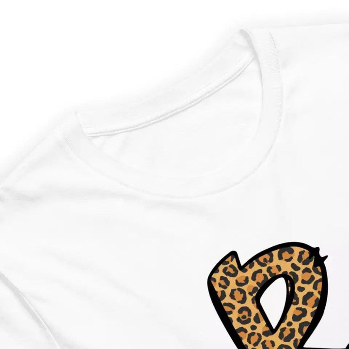 Custom Cheetah Pattern Alphabet T-Shirt – ART-TSH021 - ARTFULANE