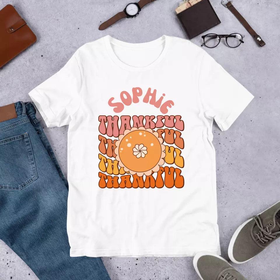 Custom Thanksgiving Fall Retro T-Shirt – ART-TSH022 - ARTFULANE