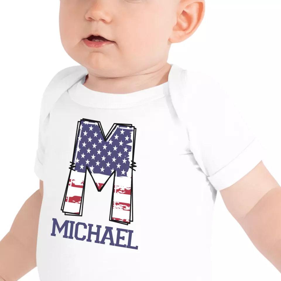 Custom USA Flag Alphabet T-Shirt – ART-TSH024 - ARTFULANE