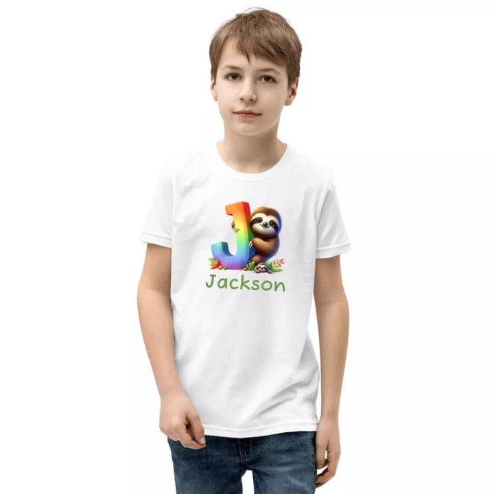 Custom Rainbow Letters Sloth T-Shirt – ART-TSH026 - ARTFULANE