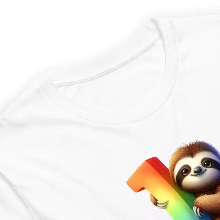 Custom Rainbow Letters Sloth T-Shirt – ART-TSH026 - ARTFULANE