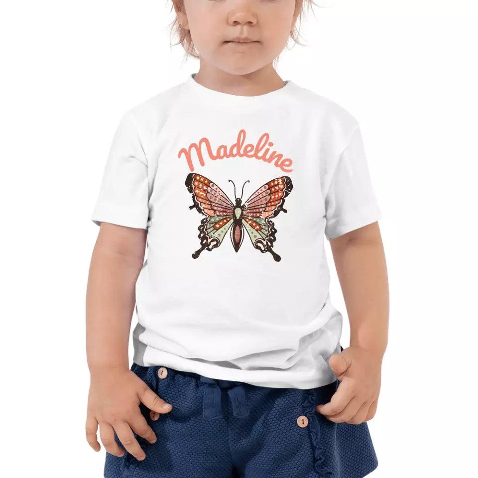 Custom Retro Groovy Butterflies T-Shirt – ART-TSH027 - ARTFULANE