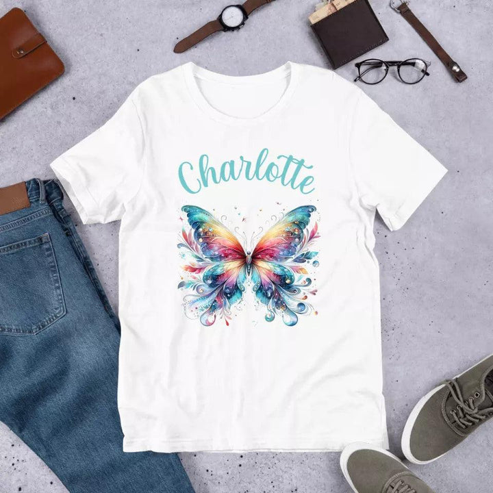 Custom Beautiful Butterflies T-Shirt – ART-TSH028 - ARTFULANE