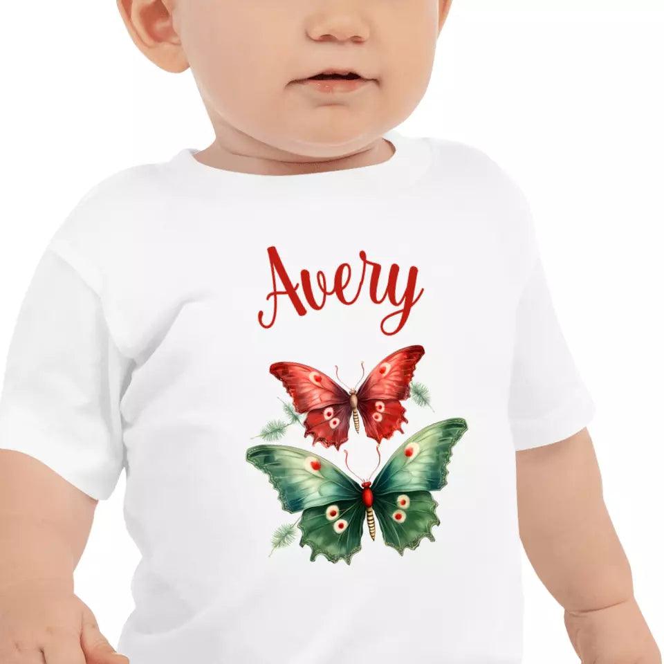 Custom Christmas Butterflies T-Shirt – ART-TSH029 - ARTFULANE