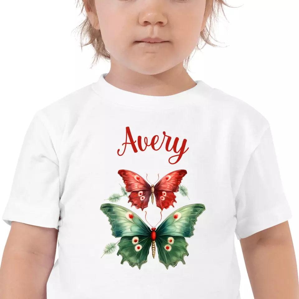 Custom Christmas Butterflies T-Shirt – ART-TSH029 - ARTFULANE