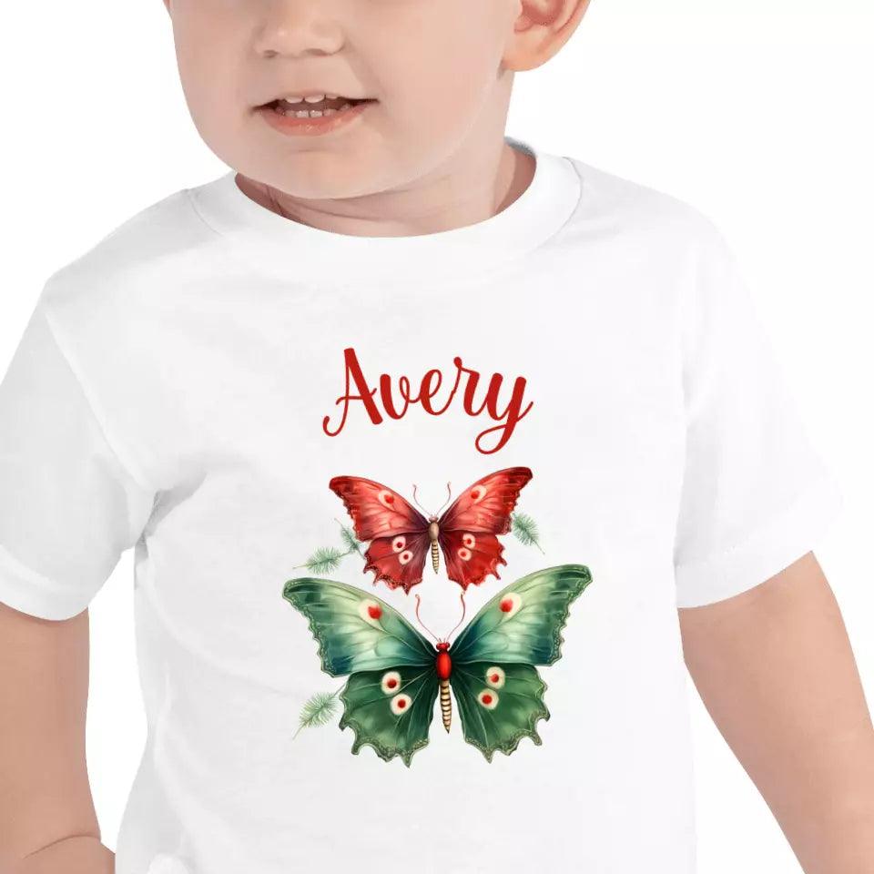 Custom Christmas Butterflies T-Shirt – ART-TSH029 - ARTFULANE