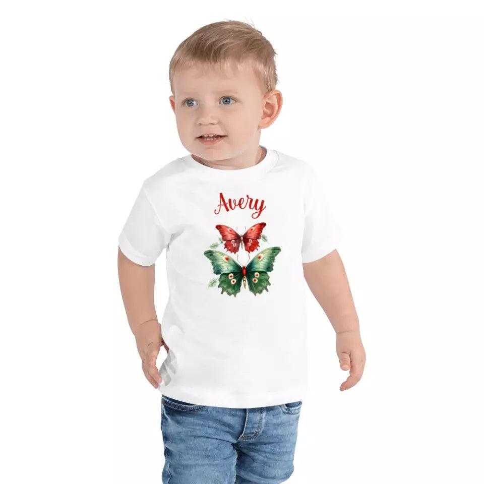 Custom Christmas Butterflies T-Shirt – ART-TSH029 - ARTFULANE