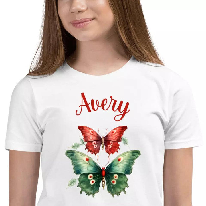 Custom Christmas Butterflies T-Shirt – ART-TSH029 - ARTFULANE