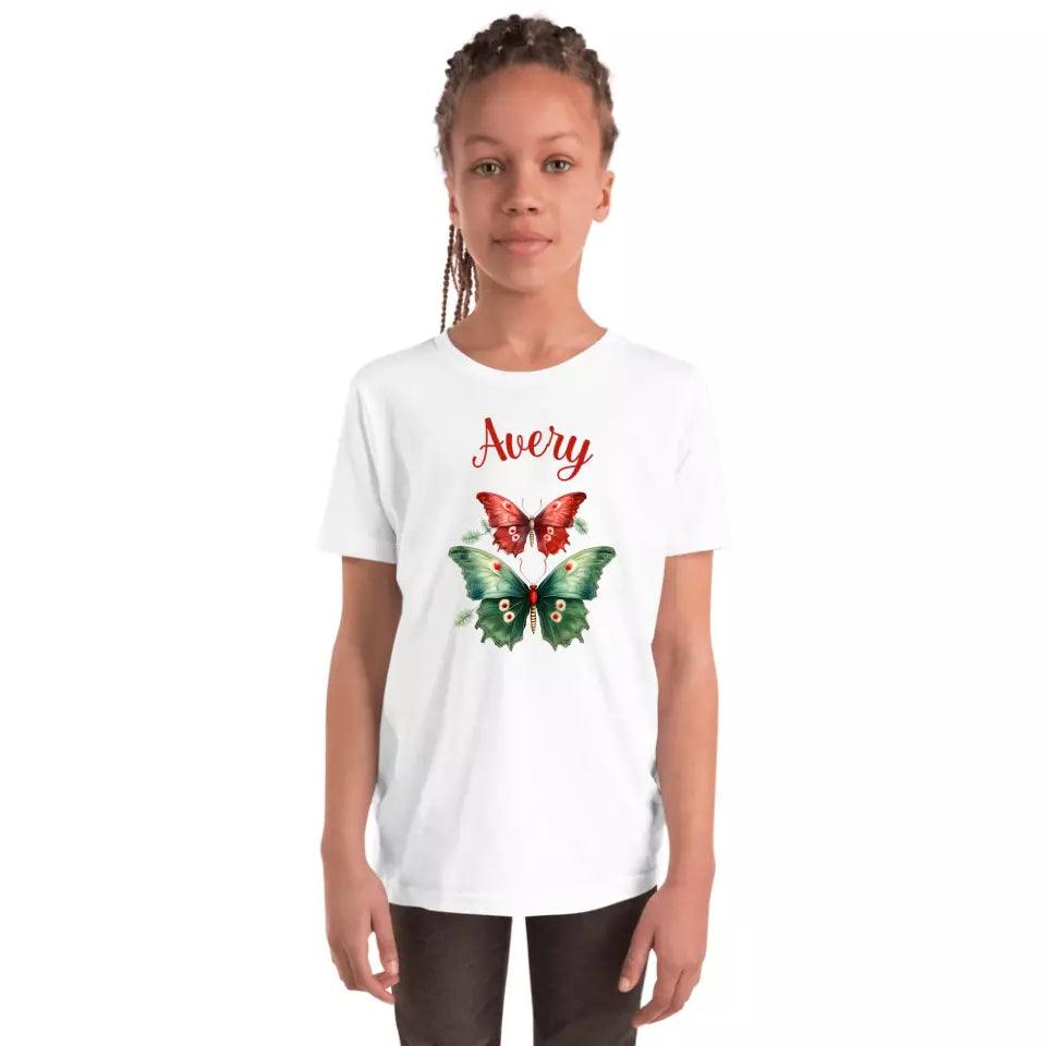 Custom Christmas Butterflies T-Shirt – ART-TSH029 - ARTFULANE