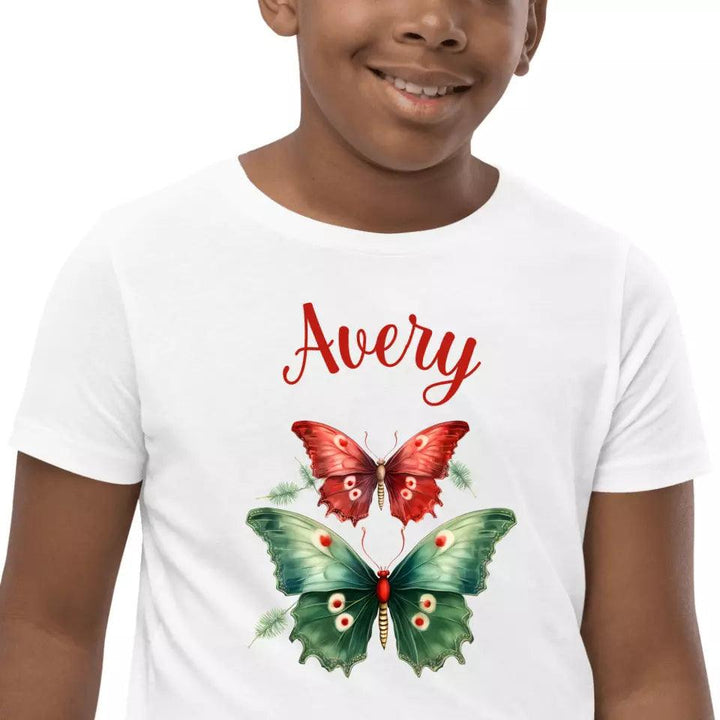 Custom Christmas Butterflies T-Shirt – ART-TSH029 - ARTFULANE