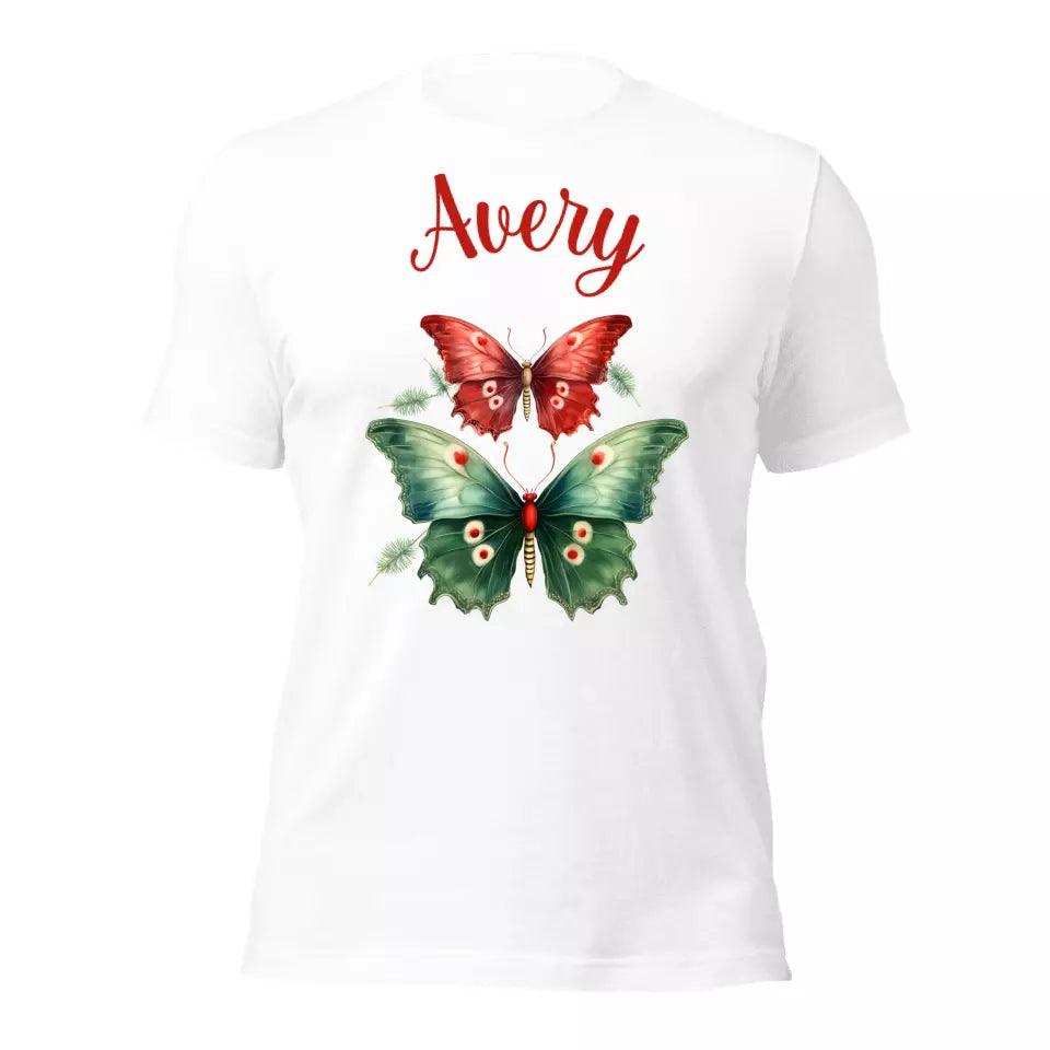 Custom Christmas Butterflies T-Shirt – ART-TSH029 - ARTFULANE