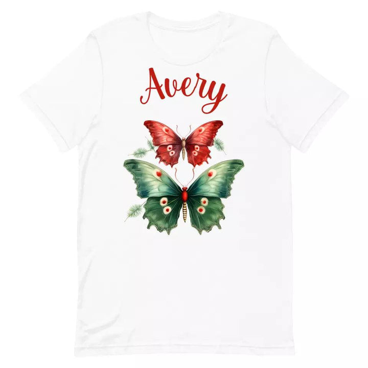 Custom Christmas Butterflies T-Shirt – ART-TSH029 - ARTFULANE