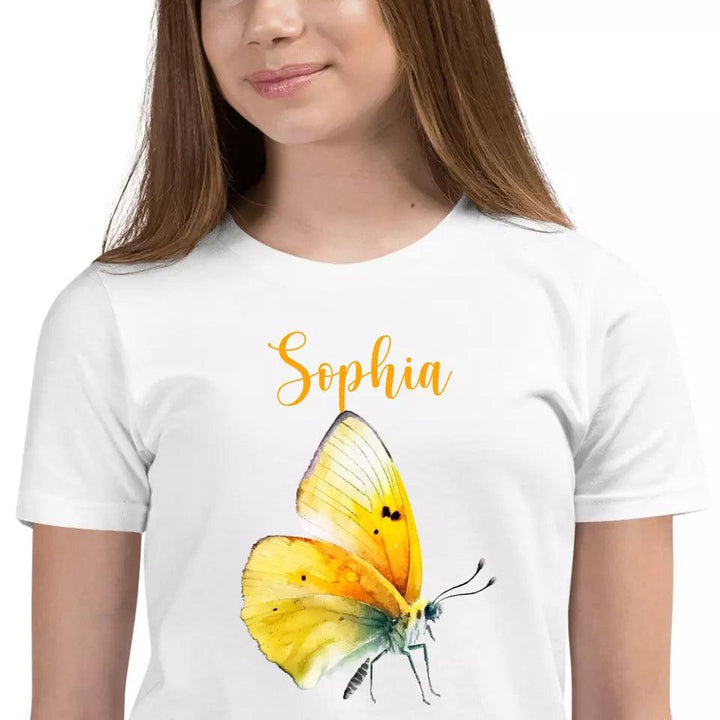 Custom Beautiful Watercolor Butterflies T-Shirt – ART-TSH030 - ARTFULANE