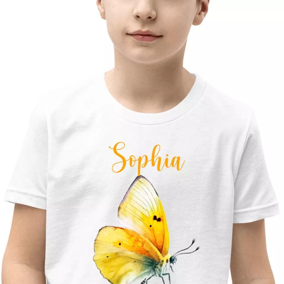 Custom Beautiful Watercolor Butterflies T-Shirt – ART-TSH030 - ARTFULANE