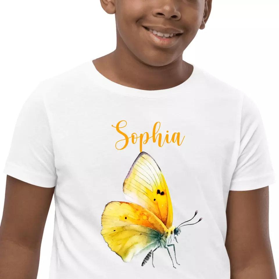 Custom Beautiful Watercolor Butterflies T-Shirt – ART-TSH030 - ARTFULANE