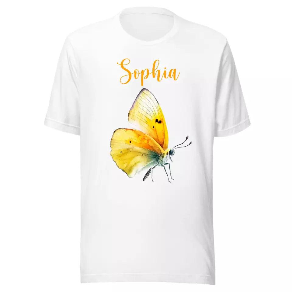 Custom Beautiful Watercolor Butterflies T-Shirt – ART-TSH030 - ARTFULANE